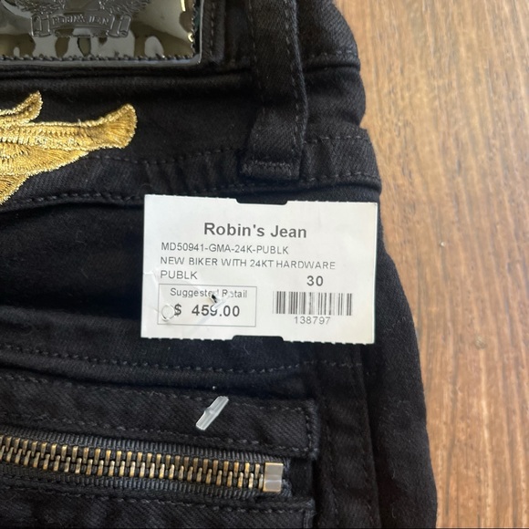 SOLD Robin’s Biker Jeans 24k hardware - Picture 7 of 7
